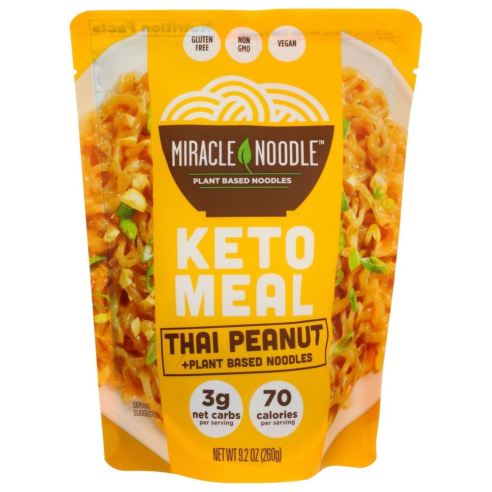 Miracle Noodle Thai Peanut Keto Meal Noodles, 9 Ounce -- 6 per case