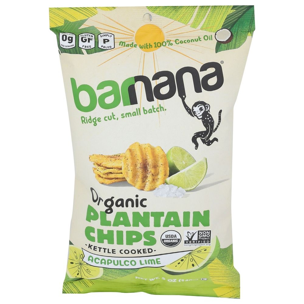 Barnana Organic Acapulco Lime Plantain Chips, 5 Ounce -- 6 per case