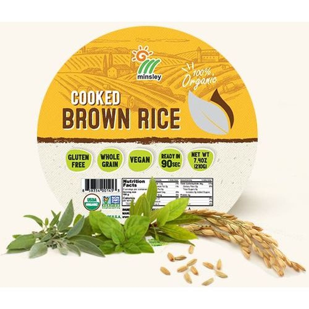 Minsley Organic Cooked Brown Rice Bowl, 7.4 Ounce