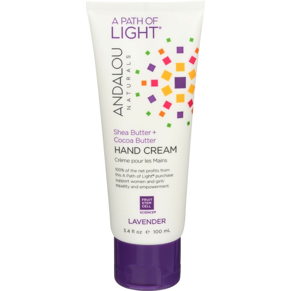 Andalou Naturals Shea Butter Plus Cocoa Butter Lavender Hand Cream, 3.4 Ounce