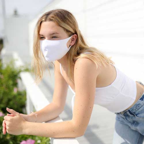 Safe Plus Face Large White Face Protective Mask, 7 x 6.5 inch