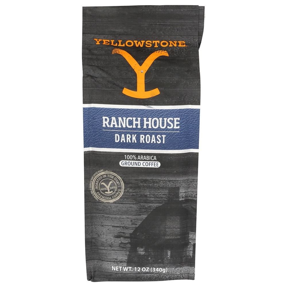Yellowstone Ranch House Dark Roast Ground Coffee, 12 Ounce -- 6 per case