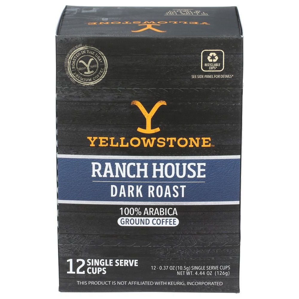 Yellowstone Ranch House Single Serve Coffee Pods, 4.44 Ounce -- 6 per case