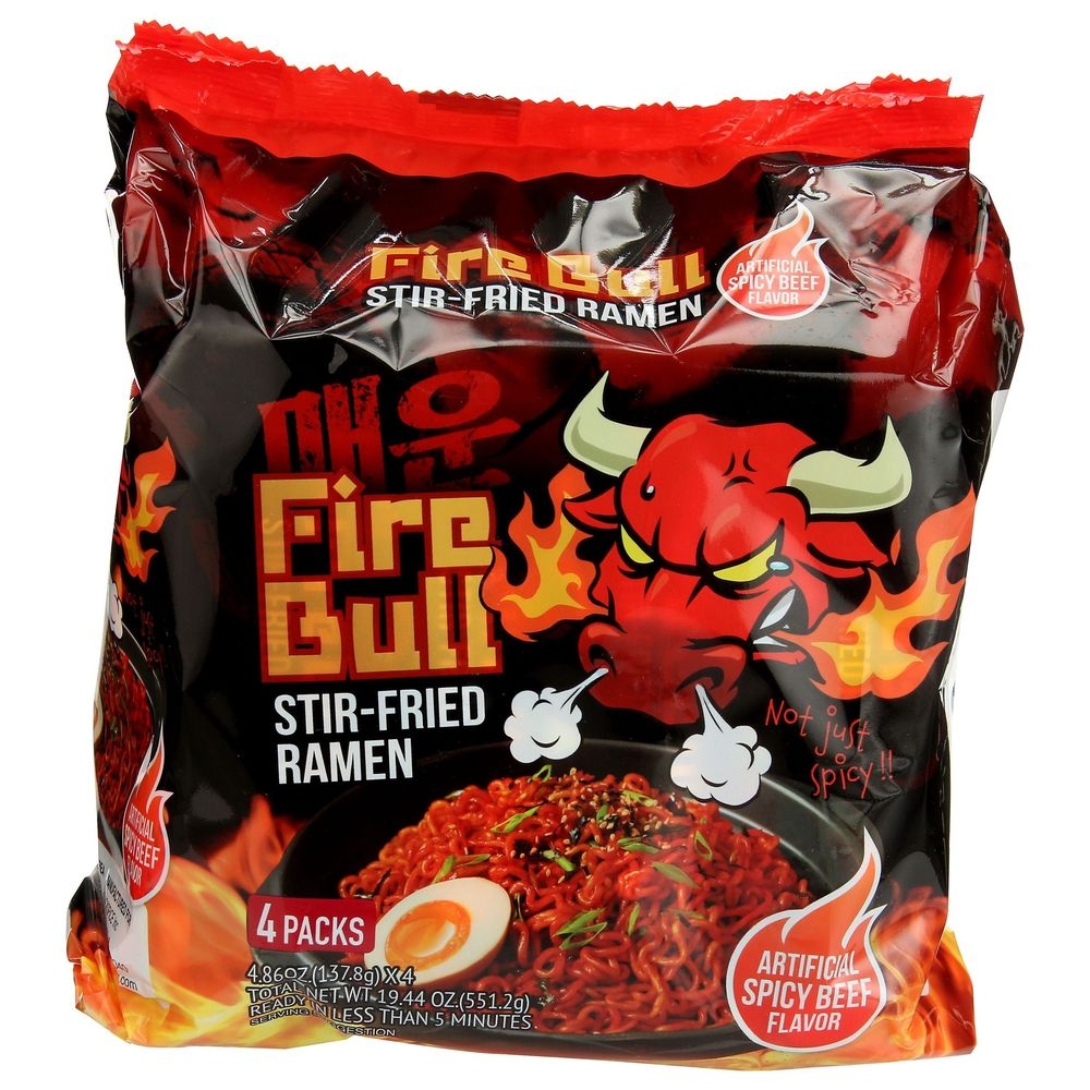Fire Bull Stir Fried Ramen, 19.44 Ounce -- 8 per case