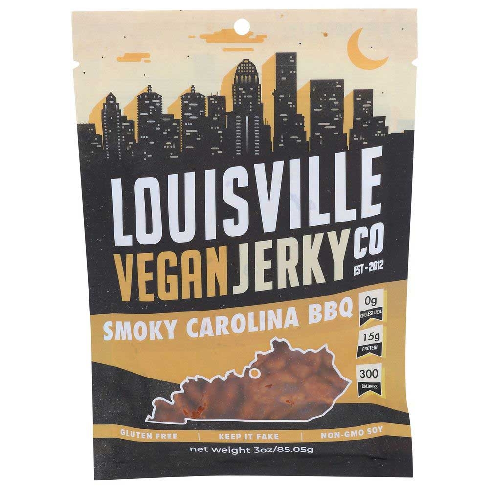 Louisville Vegan Jerky Carolina Barbecue, 3 Ounce -- 10 per case