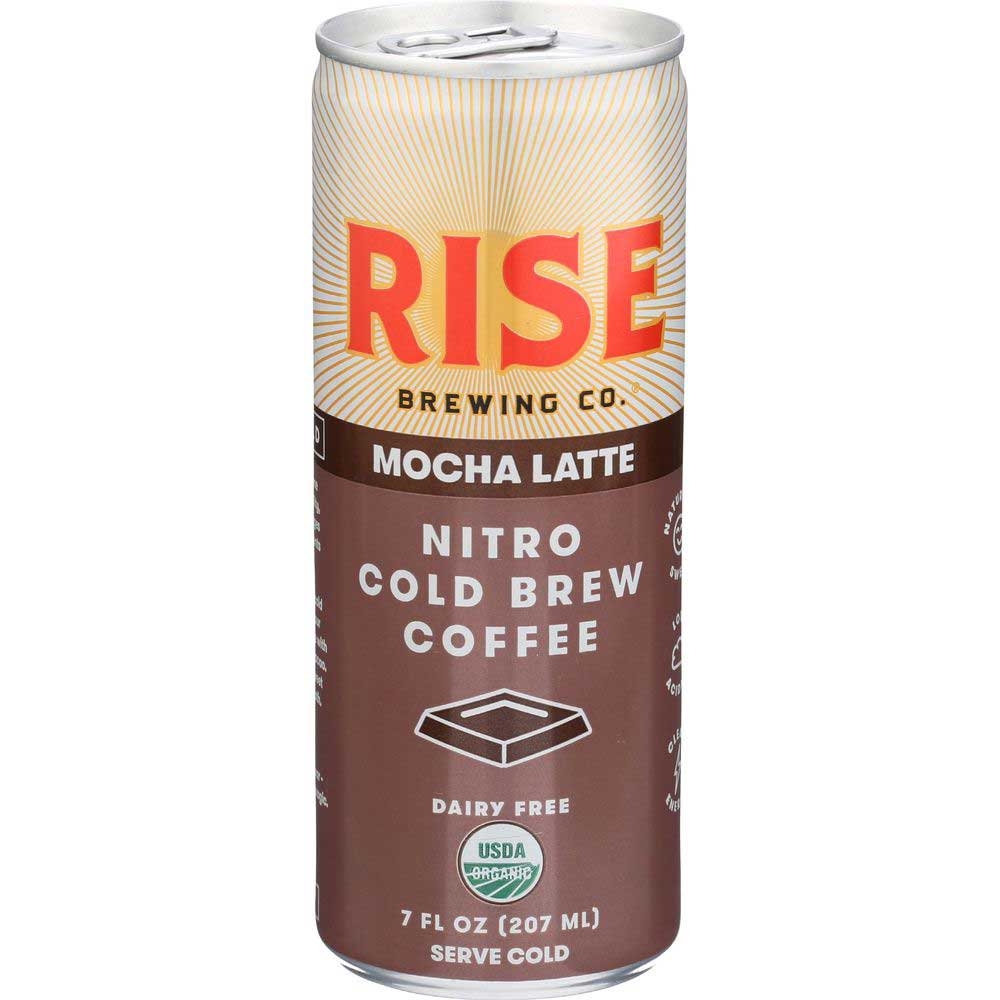 Rise Brewing Co Organic Mocha Latte Nitro Cold Brew Coffee, 7 Fluid Ounce -- 12 per case