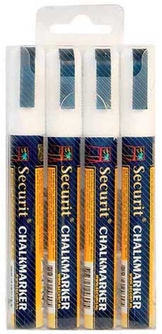 American Metalcraft White Small Tip Chalk Marker -- 4 per case