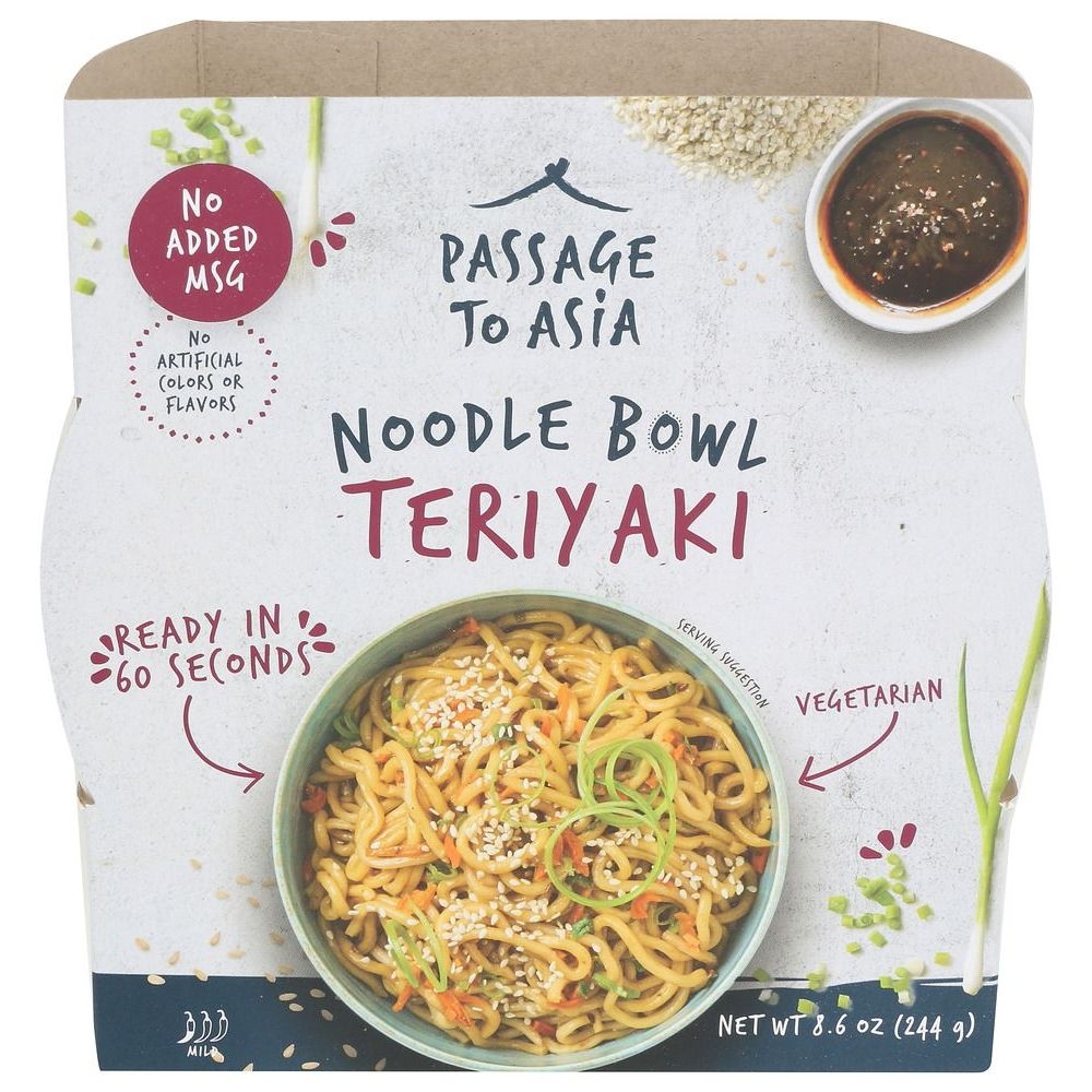 Passage Foods Teriyaki Noodle Bowl, 8.6 Ounce -- 4 per case