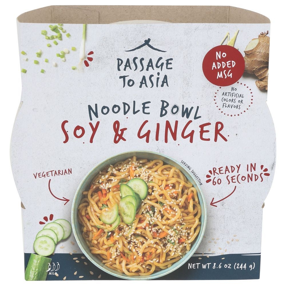 Passage Foods Soy and Ginger Noodle Bowl, 8.6 Ounce -- 4 per case