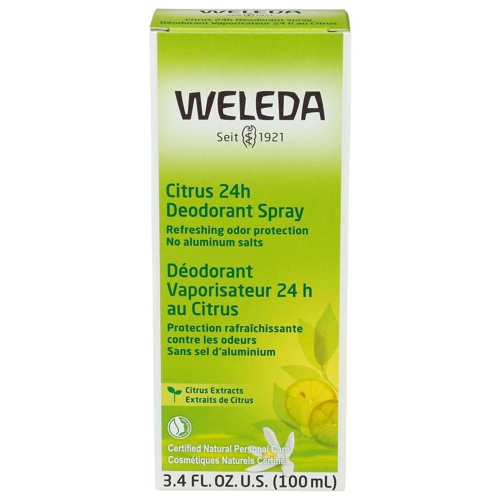 Weleda Citrus Deodorant Spray, 3.4 Fluid Ounce