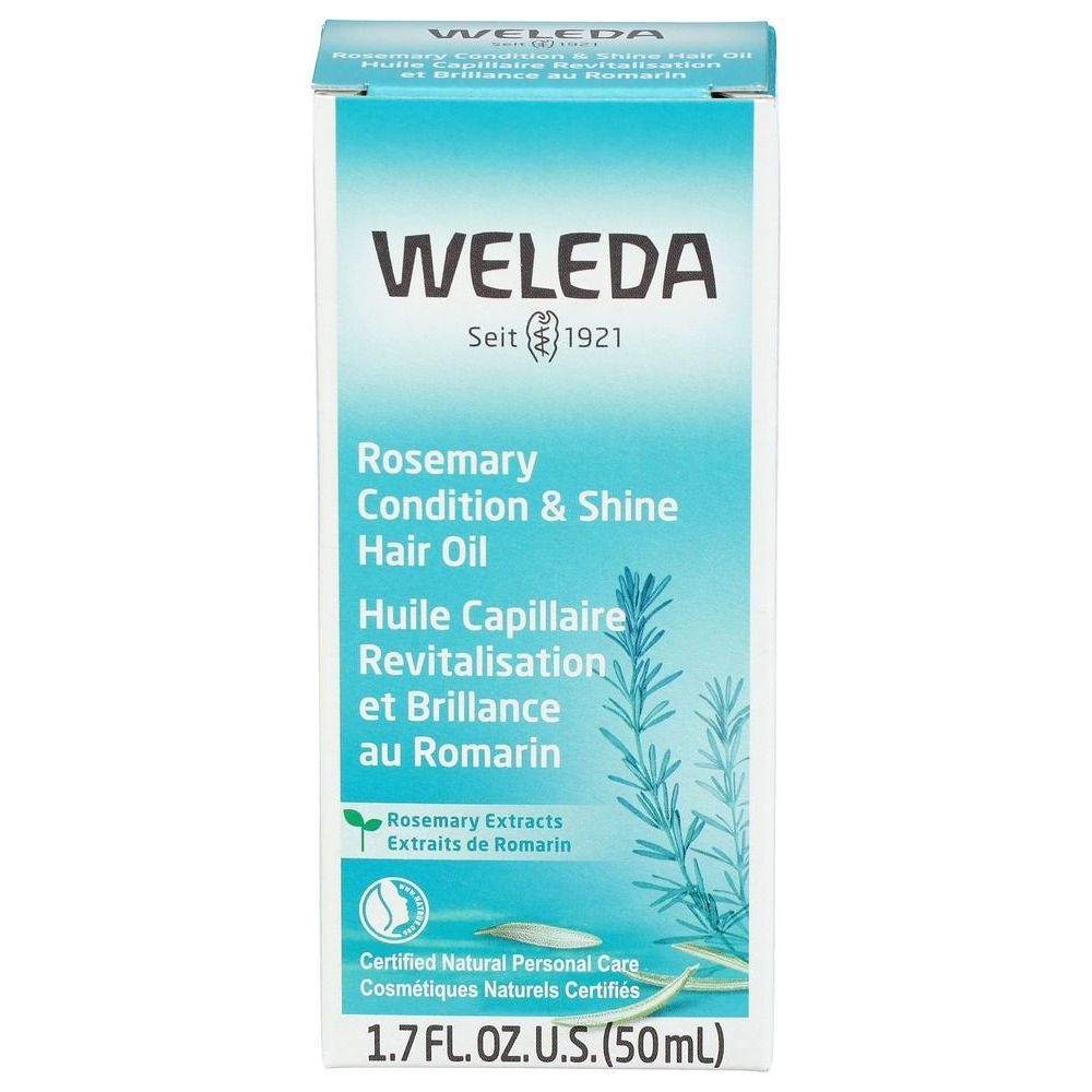 Weleda Rosemary Oil Hair Condition and Shine Hair Oil, 1.7 Fluid Ounce
