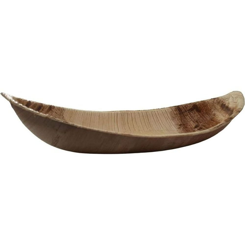 Dtocs Palm Leaf 11 inch x 5 inch Boat Disposable Plate -- 25 per case