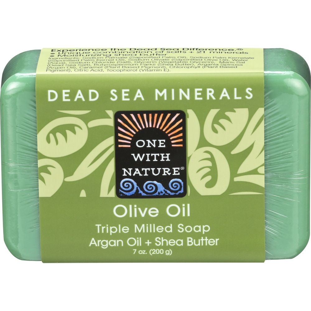 One With Nature Olive Oil Dead Sea Mineral Soap, 7 Ounce -- 3 per case