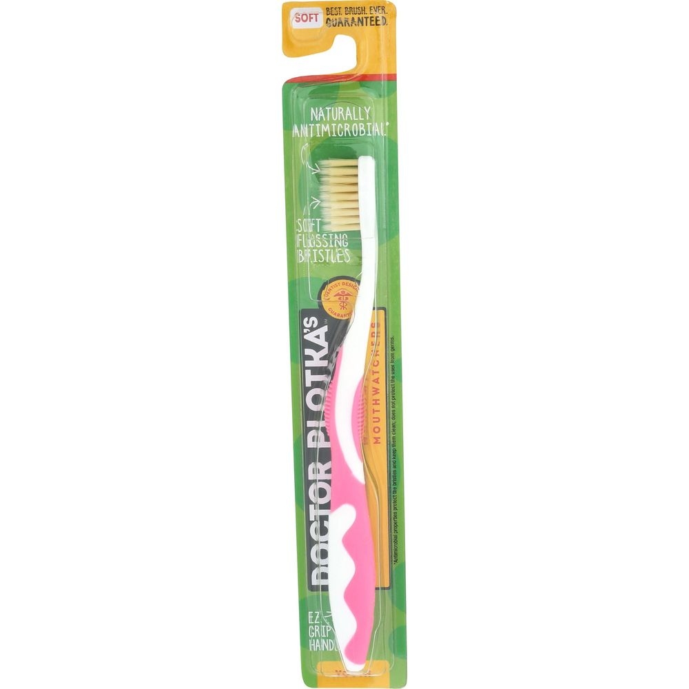 Mouth Watchers Pink Antibacterial Youth Toothbrush