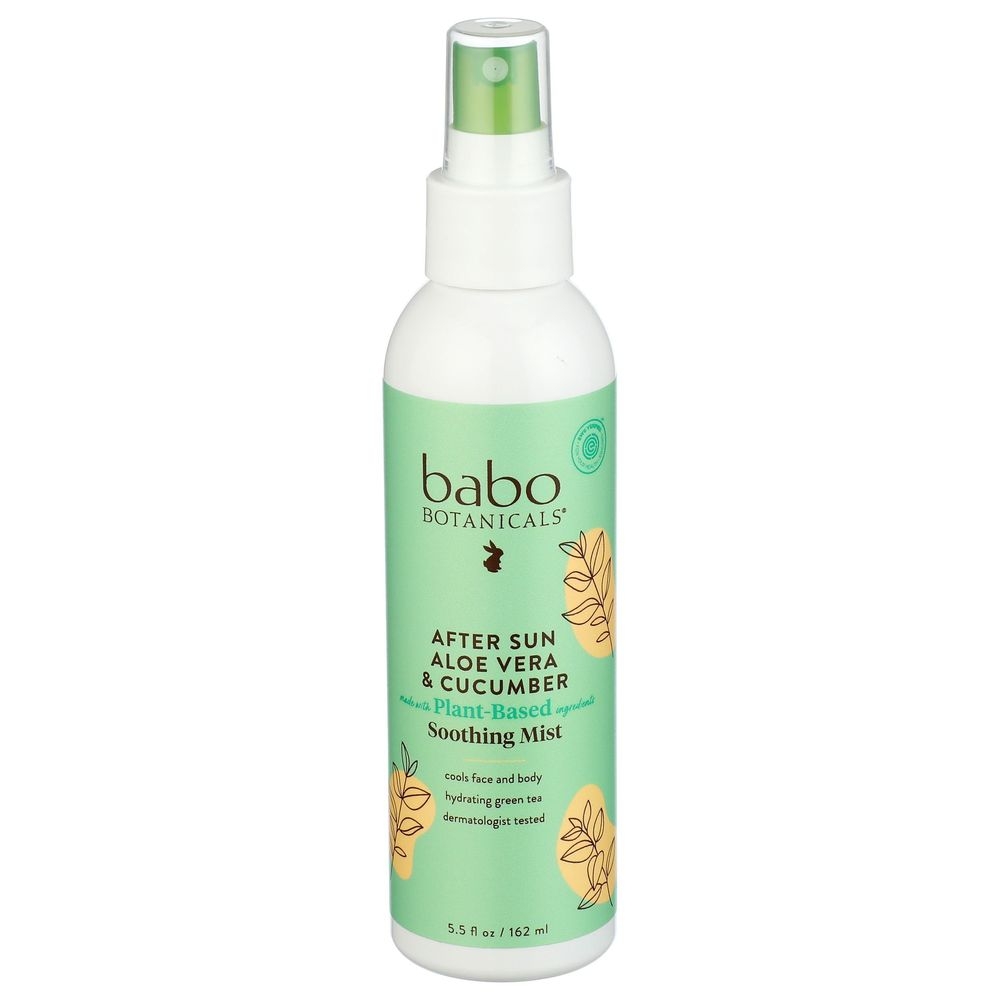 Babo Botanicals After Sun Aloe Vera and Cucumber Soothing Mist, 5.5 Fluid Ounce