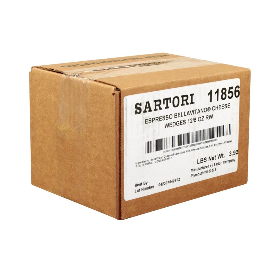 Sartori Reserve Espresso BellaVitano Cheese Wedge, 5 Ounce -- 12 per case.