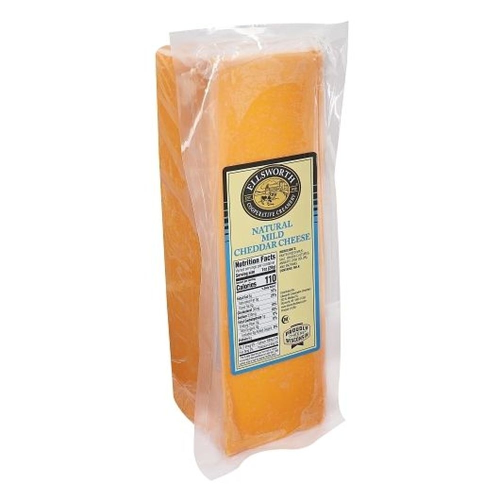 Ellsworth Natural Mild Cheddar Cheese, 5 Pound -- 2 per case