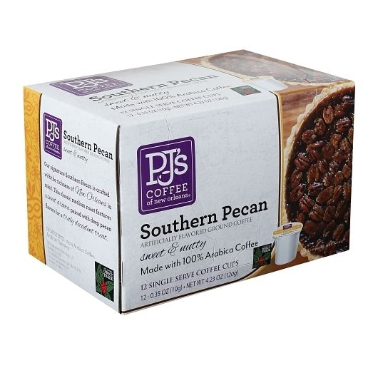 PJs Southern Pecan Smooth and Balanced Blend Coffee - 12 count per pack -- 6 packs per case