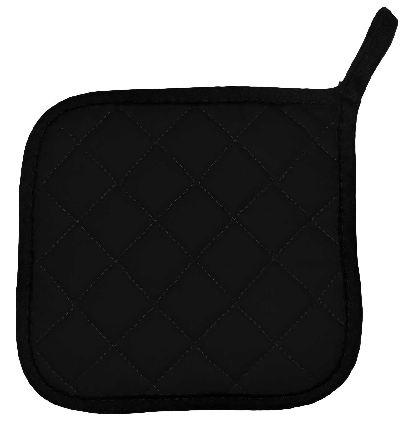 Intedge Black Poly/Cotton Pot Holder, 8 x 8 inch 