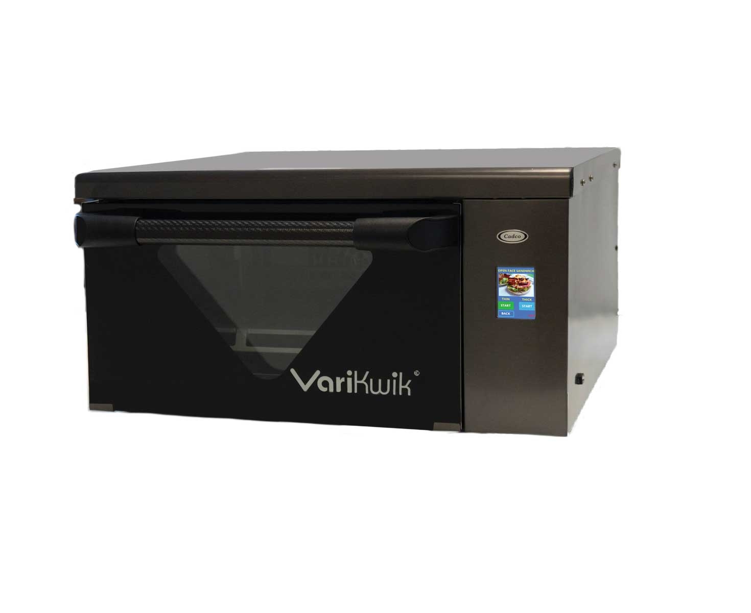 Cadco VariKwik Stainless Steel Charcoal Small Size 220 Volt Heavy-Duty Fast Cooking Multi-Technology Oven, 24 x 12 1/2 x 23 3/4 inch