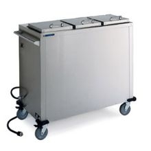 Lakeside Stainless Steel 1 Stack Heated Regular Round Plate Dispenser - Upto 5 inch Accommodate Plate Size.