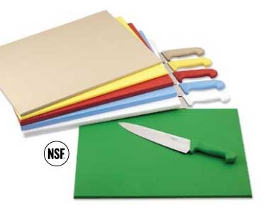 Green Alegacy Polyethylene Color Coded Cutting Board, 12 x 18 x 1 inch.