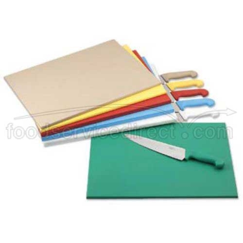 Red Alegacy Polyethylene Color Coded Cutting Board, 12 x 18 x 1 inch.