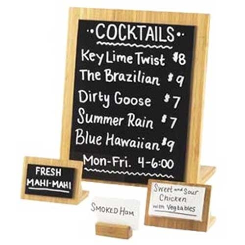 Cal Mil Bamboo Framed Write On Easel Board, 10.25 x 4.5 x 11.75 inch
