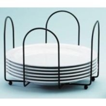 Cal Mil Black Wire Frame Plate Holder, 8 1/2 x 8 1/2 x 6 1/2 inch
