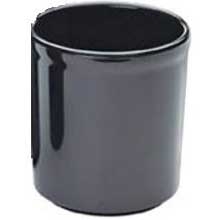 Cal Mil Black 16 Ounce Melamine Round Jar, 3.875 inch Dia x 4.125 inch