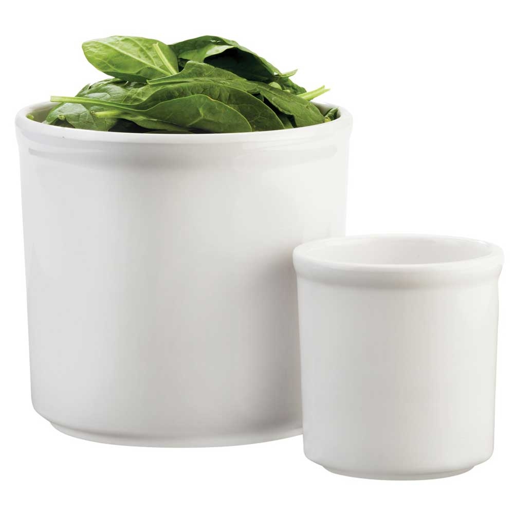 Cal Mil White 32 Ounce Melamine Round Jar, 5 inch Dia x 5.5 inch