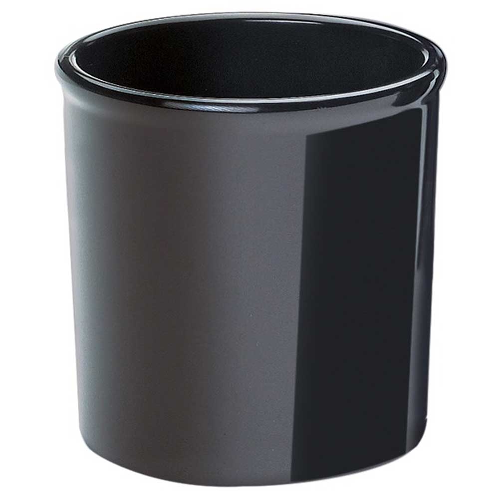 Cal Mil Black 64 Ounce Melamine Round Jar, 6.625 inch Dia x 6.125 inch