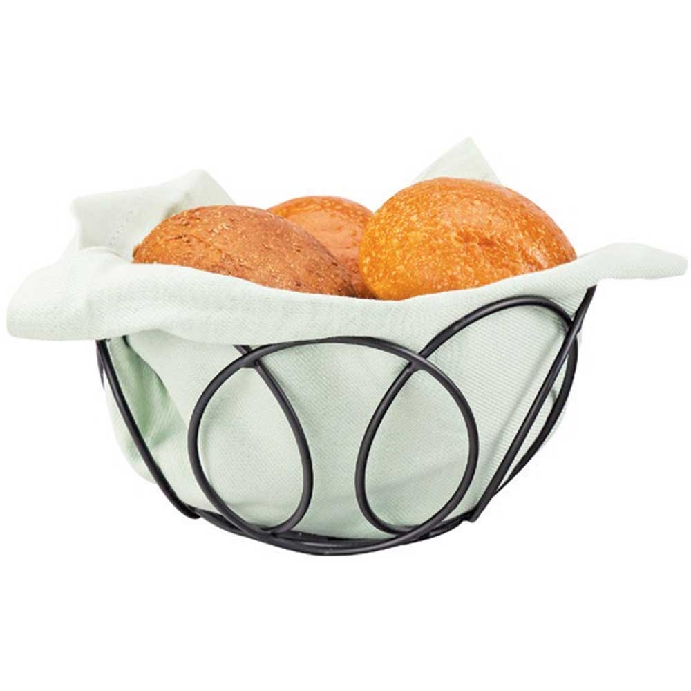Cal Mil Black Wire Bread Basket, 6.5 inch Dia x 3.5 inch