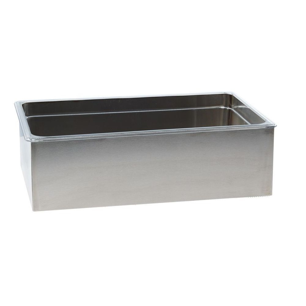 Cal-Mil Stainless Steel Ice Housing with Clear Polycarbonate Pan, 13.00in L x 20.75in W x 6.25in H