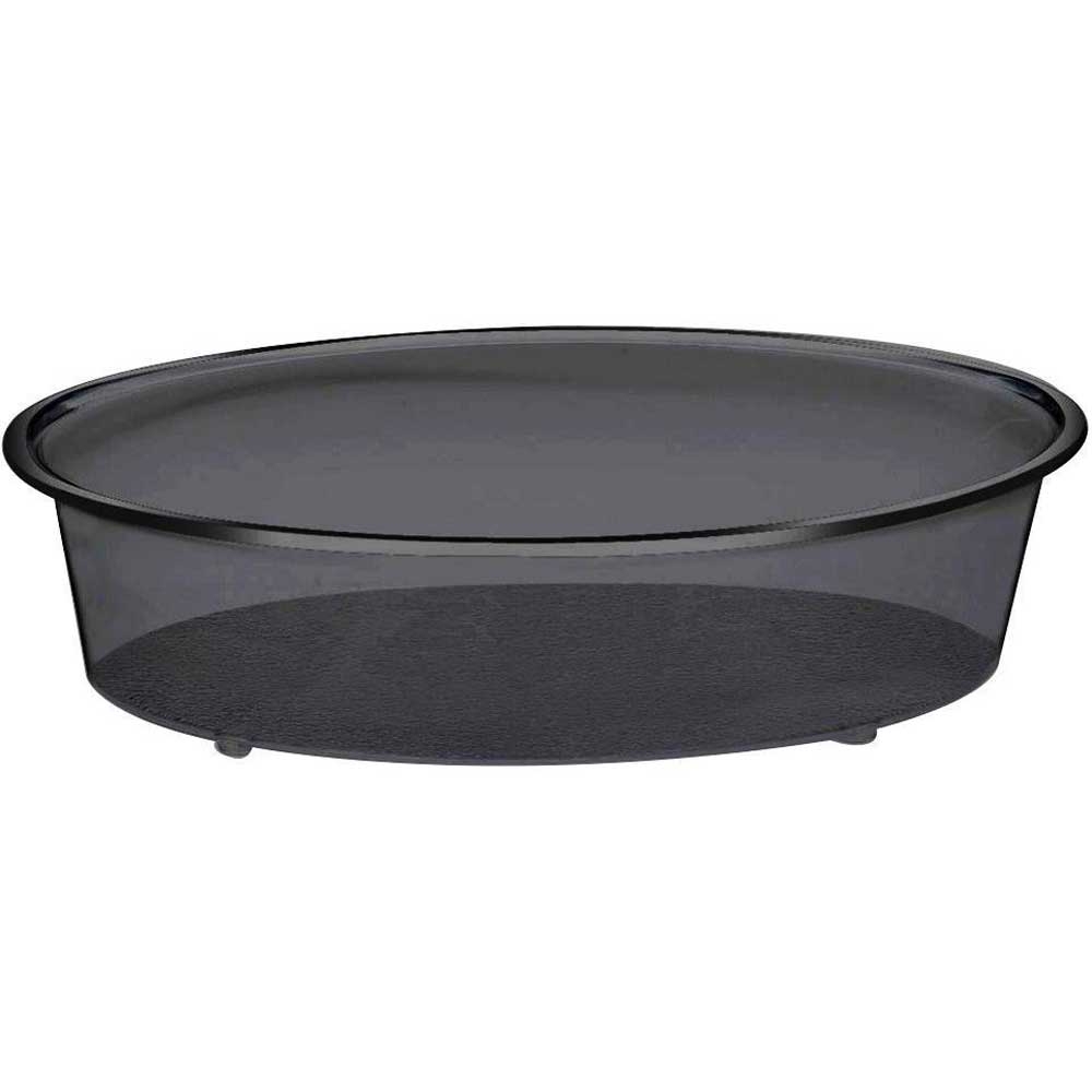 Cal Mil Turn N Serve Black Deep Tray, 12 inch Dia x 3.5 inch