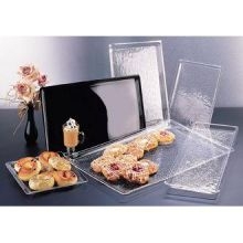 CalMil Acrylic Shallow Display Tray, Black, 13 x 18 x 1 inch