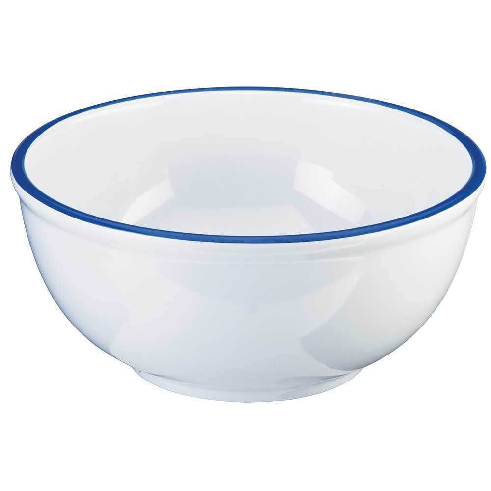 Cal Mil White Enamelware Melamine Bowl, 10.75 inch Dia x 5 inch