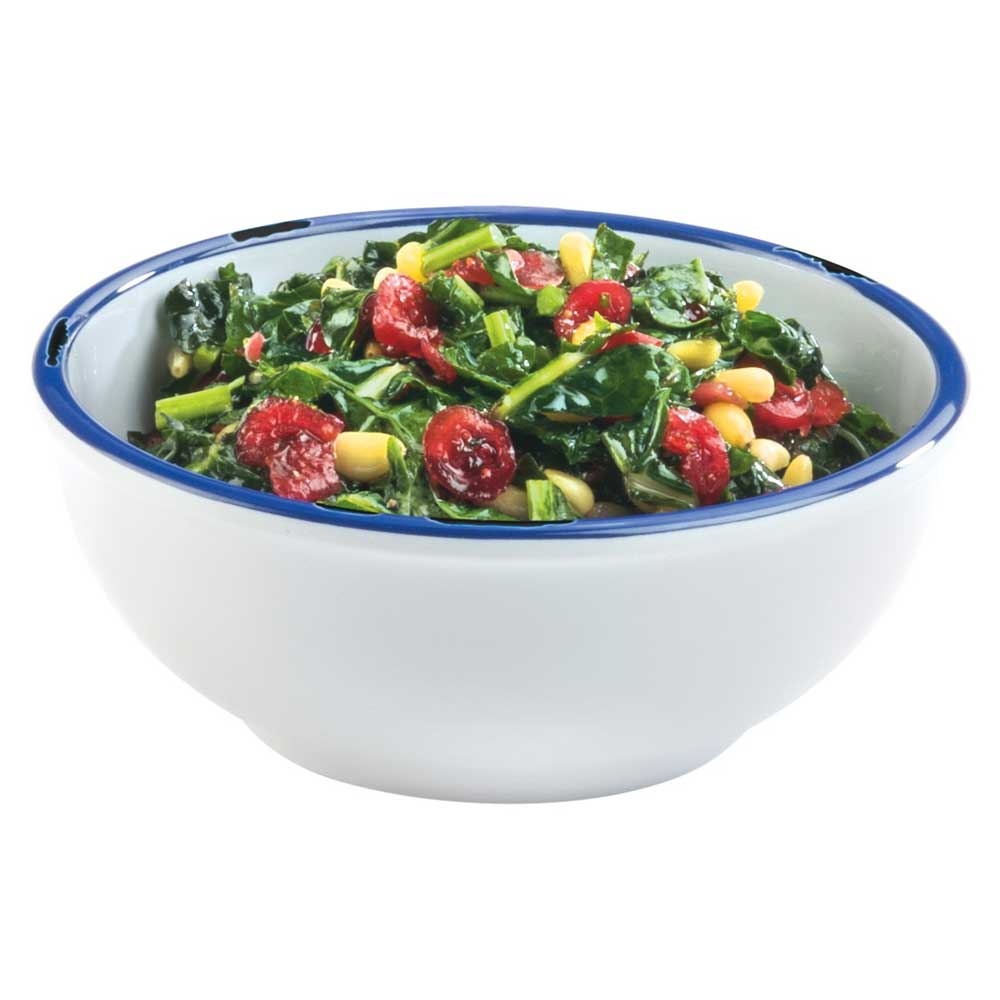 Cal Mil Melamine White Enamelware Small Bowl, 5.5 inch