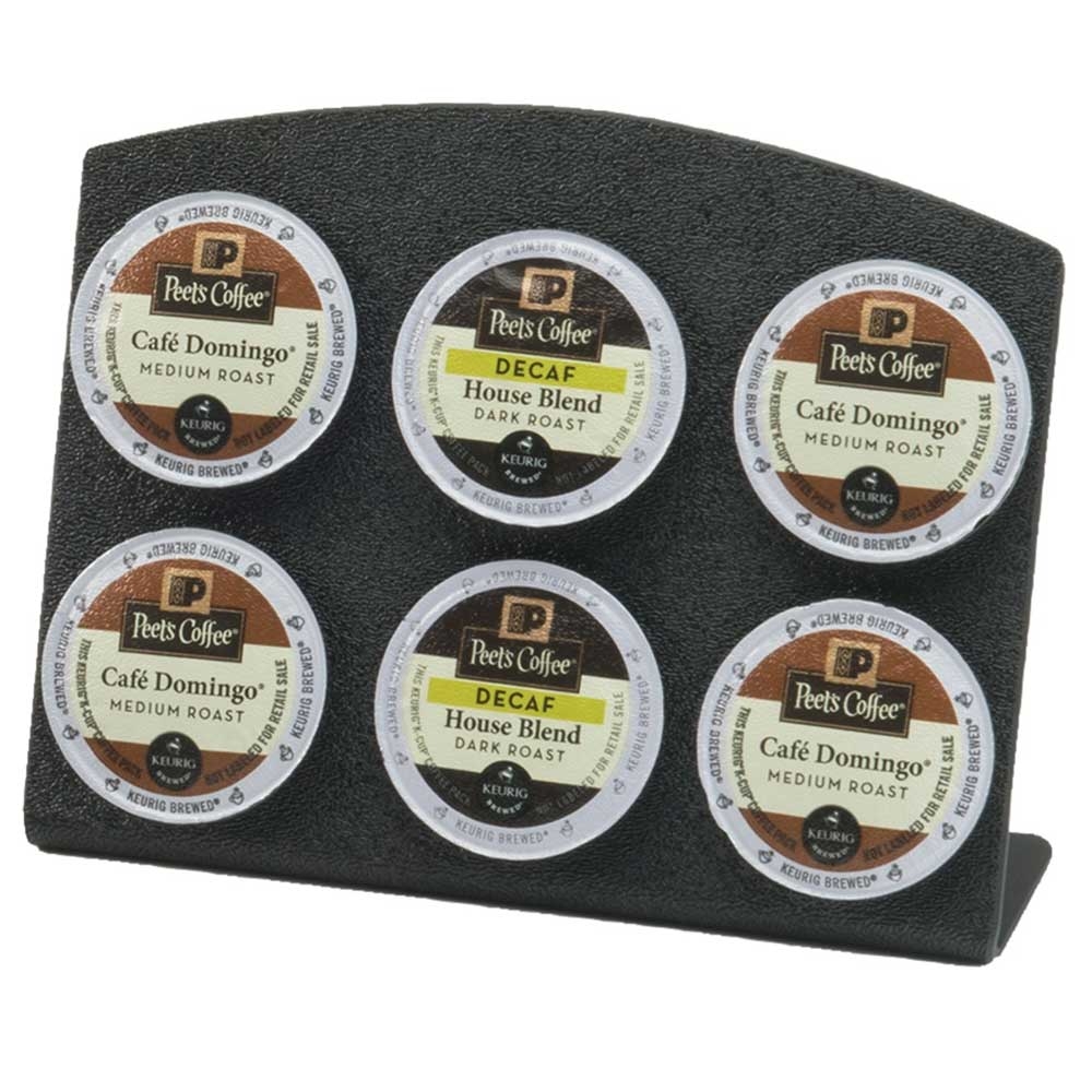 Cal Mil Black 6 Hole K Cup Holder, 6.75 x 2 x 5.375 inch