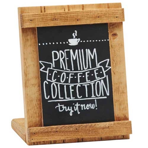 Cal Mil Madera Write On Chalkboard, 6 x 3 x 8 inch