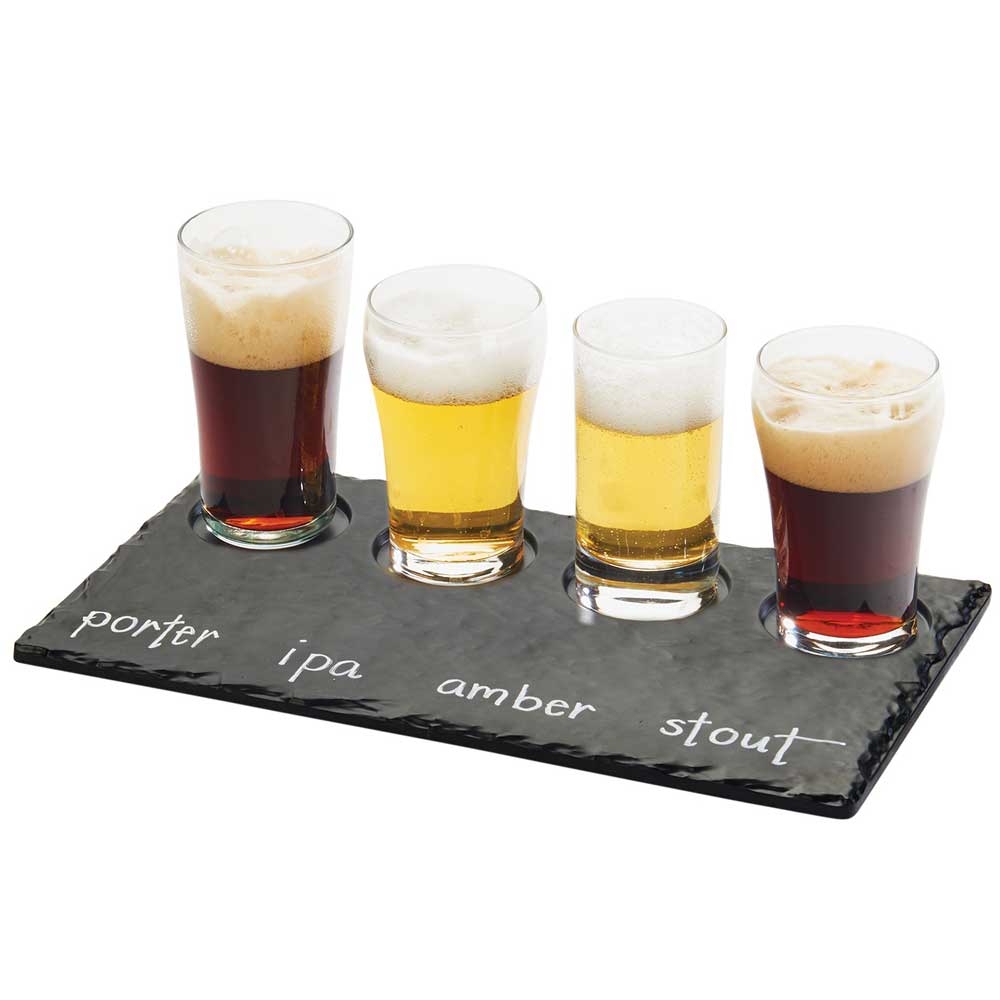 Cal Mil Faux Slate Taster Tray, 11.75 x 5 x .75 inch