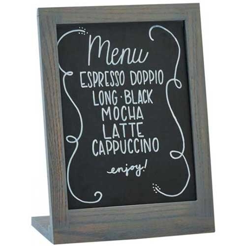 Cal Mil Oak Ashwood Gray Chalkboard Sign, 9 x 4 x 11 inch