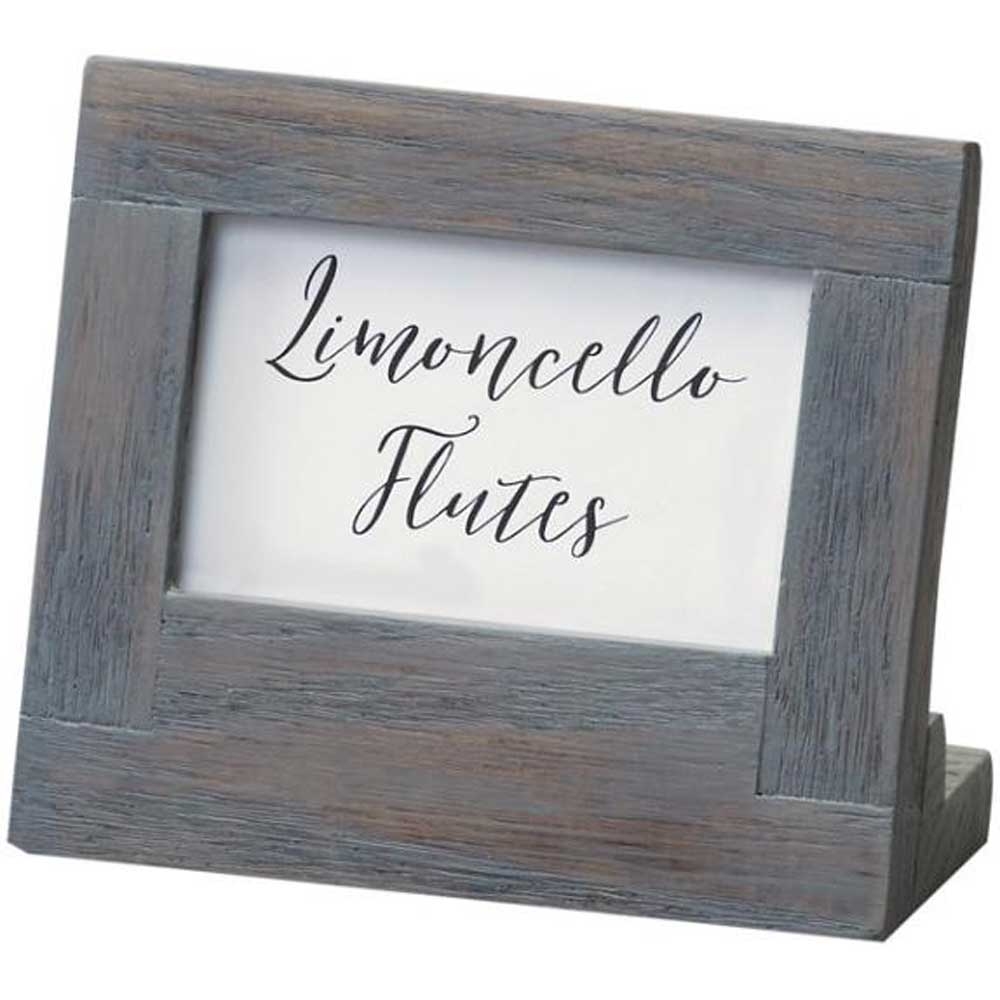 Cal Mil Oak Ashwood Gray Frame Cardholder, 5 x 3.5 x 6.5 inch