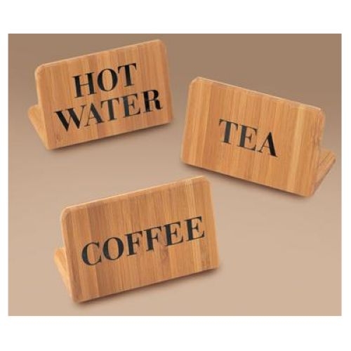 Cal Mil Bamboo Sign - Coffee, 3 x 2 x 1 inch