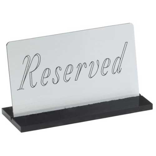Cal Mil Silver Base Signage, 5 x 1 x 3 inch