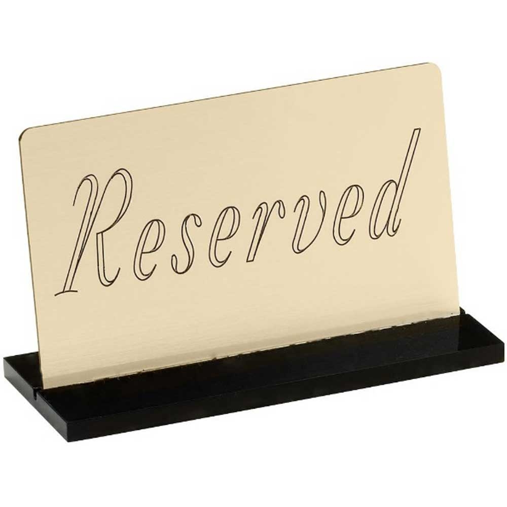 Cal Mil Gold Base Signage, 5 x 1 x 3 inch