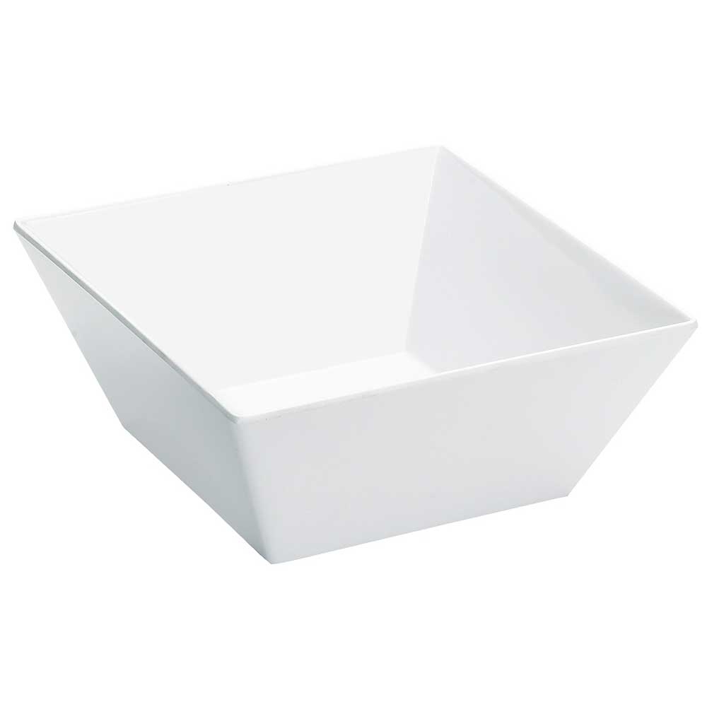 Cal Mil White Melamine Large Square Bowl, 12 x 12 x 5 inch