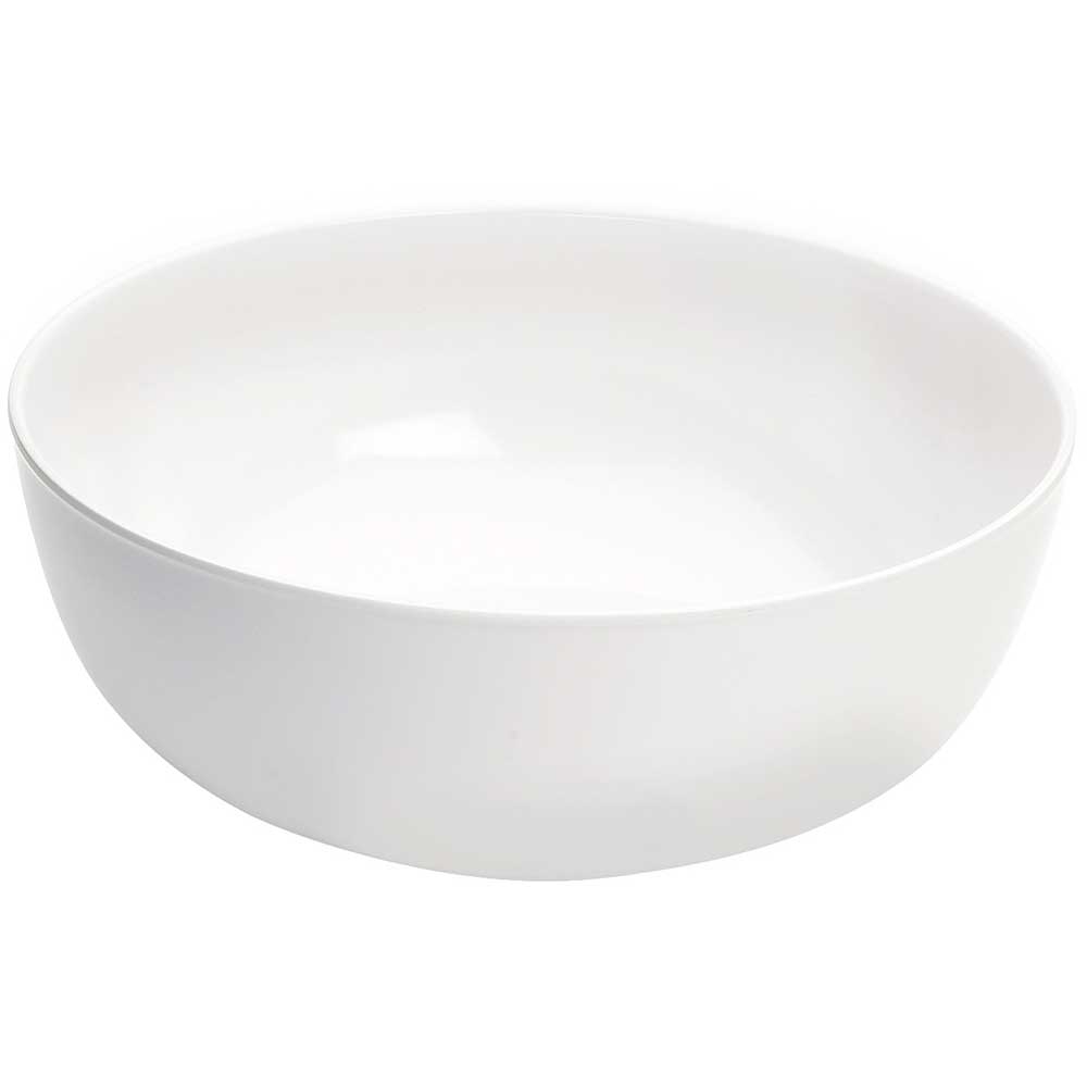 Cal Mil Sierra White Melamine Multi Size Round Bowl, 15 x 6 inch