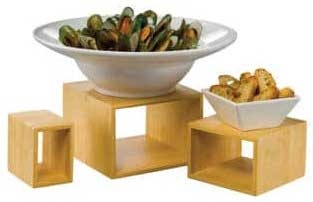 American Metalcraft Natural Bamboo Riser Set