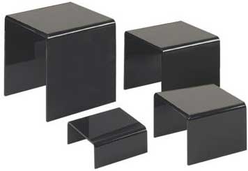 American Metalcraft Black Acrylic Riser, 8 x 8 inch -- 1 set